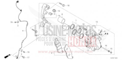 FRONT BRAKE CALIPER SH125ADP de 2023